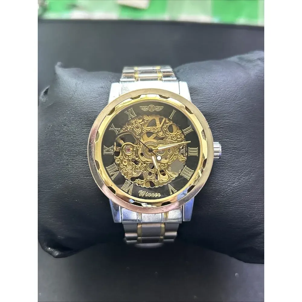 Winner Two Tone Men’s Wind Watch